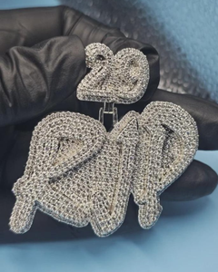 Hip Hop Charms <b>Pendant</b> Customized Luxury Jewelry Solid 925 <b>Silver</b> Iced Out VVS Moissanite Letter <b>Initial</b> Name Bail <b>Pendant</b> - Product Image 1