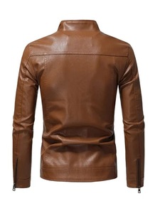 Mens Casual Brown <b>Slim</b> <b>Fit</b> <b>Jacket</b> - Product Image 2