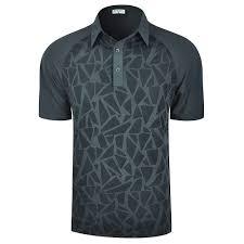 Haut de sport moderne pour homme à motif mosaïque personnalisé, manches raglan, en tissu tricoté, séchage rapide, respirant, pour le golf/le sport - Product Image 3