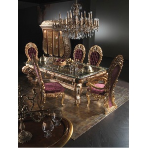 Juegos de Comedor de Diseño Francés, Estilo Clásico Italiano y Europeo, Madera Duradera de Alta Calidad, Uso en Hoteles y Casas de Campo, Más Vendidos, Económicos - Product Image 1