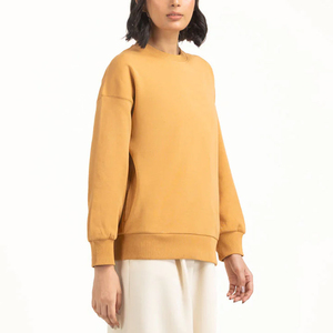 Sudaderas de Invierno para Mujer con Estampado Personalizado, 100% Algodón, Hombros Caídos, Cuello Redondo, Talla Grande, Venta al Por Mayor - Product Image 3