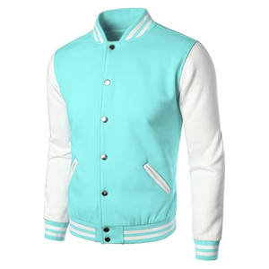 Chaqueta de Trabajo Personalizada de Alta Calidad al por Mayor con Cuello Alto, Chaqueta Varsity de Béisbol de Lona de Manga Larga a la Moda - Product Image 2