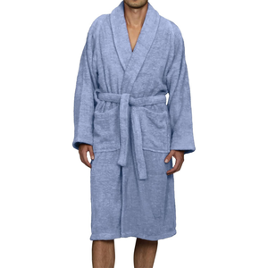 RABUSH SPORTS Men's Winter 100% Cotton Terry Fabric 240g Sleeveless Bath Robes Combo Set with Pockets Soft Machine-Washable - Product Image 2