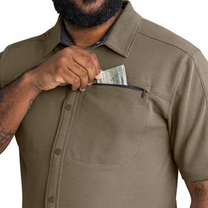 Camisa de Trabajo Personalizada para Hombre, de Manga Corta, con Botones a Presión, para Uniformes de Trabajo - Product Image 2