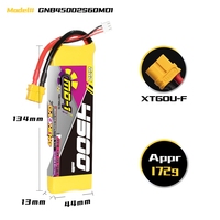 GAONENG GNB MD-1 Seri 4500mAh 2S Baterai LiPo 60C/120C 7.4V dengan Steker XT60 Baterai Performa Tinggi untuk Mobil RC, Kapal, Truk
