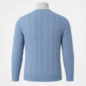 Pull en cachemire pour homme de qualité supérieure, col rond, offrant une chaleur standard, une texture douce, une forme classique, un style décontracté, idéal pour toutes les saisons, séchage rapide - Product Image 3