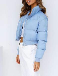 Chaqueta acolchada ligera de invierno, informal, de talla grande, personalizada OEM, para mujer, impermeable, estilo urbano, 2 colores. - Product Image 2