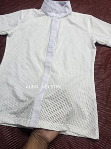 Camiseta de Polo Ecuestre de Manga Corta para Mujer, Marca Lesam Sports, de Secado Rápido, Resistente, Atlética y Ajustada, para Competencia - Product Image 4