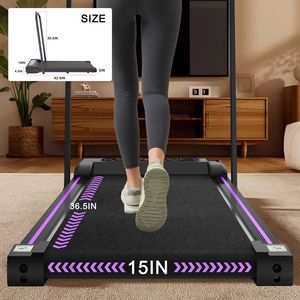 Portable 2-in-1 Desk Treadmill with LED Display and Remote Control <b>Walking</b> Jogging <b>Machine</b> for Home Use - Product Image 4