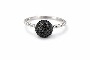 Handmade <b>Dainty</b> Bubble Band <b>Ring</b> Elegant Minimalist Jewelry Gift 925 Sterling Silver CZ Dome - Product Image 3