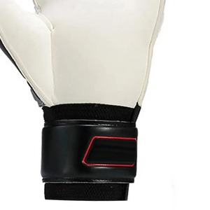 Gants de gardien de but de football noir et blanc, en latex, antidérapants, avec sangle de poignet réglable, respirants, unisexes - Product Image 3