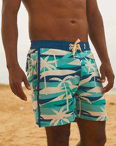 Shorts de bain unisexes pour hommes, séchage rapide, imprimé floral, légers, respirants, résistants à l'eau, coupe estivale - Product Image 1