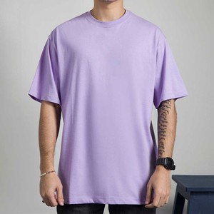T-shirts pour hommes en coton premium, coupe ample, col rond, respirants, couleur lavande, vente chaude, prix bas au Pakistan - Product Image 1