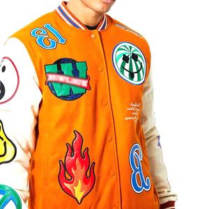 Chaqueta acolchada de invierno de alta calidad 100% para hombre, tela Premium, diseño universitario de Letterman, estilo clásico, sin cuello, precios competitivos - Product Image 6