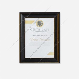 Black Wooden Certificate Frame Rectangle <b>MDF</b> Back Acrylic Front Wall Tabletop Display Home <b>Decor</b> - Product Image 1