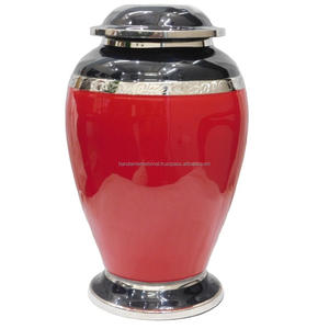 Urnas de cremación para adultos de latón con diseño de árboles hermosos y de alta calidad con urnas funerarias de Metal con acabado de esmalte verde - Product Image 5