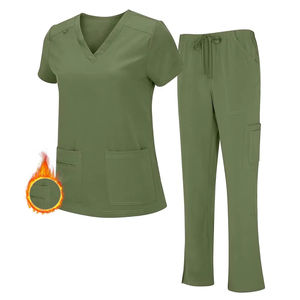 Conjunto de Uniformes Médicos para Mujer - Blusa y Pantalones de Manga Corta para Doctoras y Enfermeras - Product Image 2