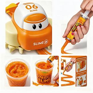 Coche de juguete Slime Track con pistola de jalea, vehículo de pista naranja, coche sensorial de gateo, juguete antiestrés para niños - Product Image 2