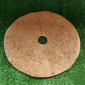 Natural coir plant <b>pot</b> cover disc ring coconut fiber weed preventing mat <b>tree</b> protection mats - Product Image 3