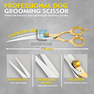 Tijeras Curvas de Acero Inoxidable para Peluquería Canina, Marca Privada al por Mayor, Alta Calidad, Ecológicas y Fáciles de Usar - Product Image 2