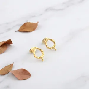ต่างหูทรงเรขาคณิตมินิมอลชุบทอง 18k ดีไซน์ทันสมัย น้ำหนักเบา สวยเก๋ มีสไตล์ ขายส่ง - Product Image 5