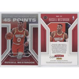 Russell Westbrook 2019-20 Panini Contenders Optic Playing The Numbers Game Insert Card - Product Image 2