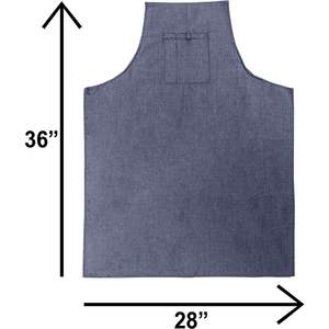 12-Pack 14 oz Denim Bib Pocket <b>Aprons</b> 28 X 36 Inches Reusable Blue Uniform for Men <b>Women</b> Lightweight Restaurant Uniform Bar - Product Image 6