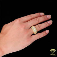 Bague en argent sterling 925 avec diamant de laboratoire rond pour collections de bijoux haut de gamme