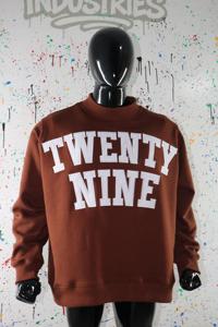 Sweat-shirt à col montant TWENTY NINE BROWN 100% BLANC avec broderie appliquée, col large, CLUSH SPORTS - Product Image 5