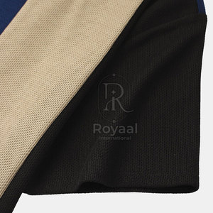 เสื้อยืดแขนสั้นผู้ชายรอยัล ลายทางบล็อกสี คอกลม ผ้าถัก สวมใส่สบาย - Product Image 4
