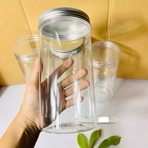 Round shape <b>Plastic</b> Lid Cylinder Wide Mouth <b>Jar</b> Transparent Dry Food Fruit PET <b>Plastic</b> <b>Jar</b> Pavico VIETNAM Factory 10000pcs - Product Image 5