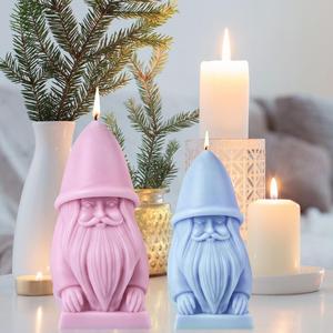 Nouvelle bougie aromatique de Noël Père Noël, cadeau de Noël fait à la main, bougie parfumée en pierre, moule en silicone - Product Image 4