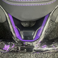 Volant en carbone forgé violet avec grands manettes de vitesse à palettes violettes pour VW Polo Jetta Sagitar Bora Magotan CC Golf Passat