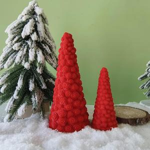 Rose <b>Pillar</b> <b>Candle</b> Christmas Christmas Tree Decorations Aromatherapy Gypsum <b>Candle</b> Silicone <b>Mold</b> - Product Image 4
