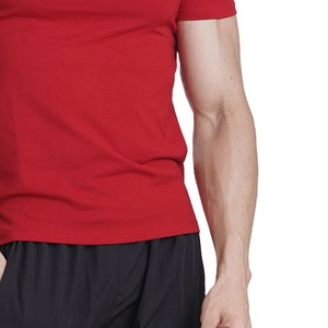 T-shirt à manches courtes pour homme, orange uni, polyester/coton, coupe classique, col rond, jersey tricoté, écologique, séchage rapide, personnalisable - Product Image 4