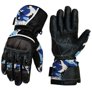 Guantes de Motocicleta Premium con Pantalla Táctil, Guantes de Cuero Térmicos para Motociclismo, Protección para Nudillos de Fibra de Carbono, Equipo de Protección para Exteriores - Product Image 1