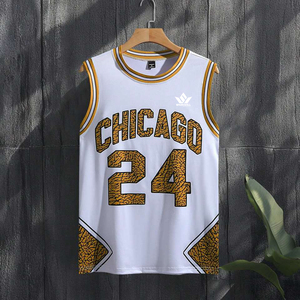 Camiseta de Baloncesto sin Mangas Blanca para Hombre, Bordado 3D en Relieve, Transpirable, Absorbe la Humedad, Poliéster, Otros Uniformes de Equipo para Adultos - Product Image 5