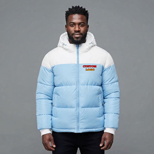 Chaquetas de Invierno para Hombre, Tallas Grandes, con Capucha, Impresión de Logotipo Personalizado, Servicio OEM, Chaquetas Bomber Acolchadas de Algodón Hechas a Medida - Product Image 4