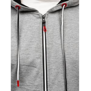 Sudadera con capucha extragrande con cremallera completa, suave y cómoda, mezcla de algodón, ideal para ropa urbana, informal o para viajes. - Product Image 3