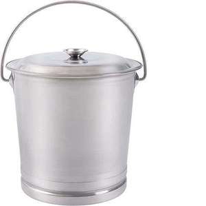 Stainless Steel Ice Bucket Round Minimalist Design Rust Resistant Party Cooler With <b>Lid</b> And Handle ice Bucket - Product Image 1