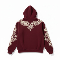 Sweat à capuche d'hiver de luxe avec broderie araignée, impression par sublimation, couleur dégradée, streetwear personnalisé, coupe unisexe classique