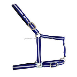 สายจูงม้าไนลอนแบบสองสี ดีไซน์ลายทาง ทำด้วยมือ มีหลายสีและหลายขนาด พร้อมอุปกรณ์ปรับได้ - Product Image 4