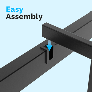 Twin Size Metal <b>Platform</b> <b>Bed</b> <b>Frame</b> 14 Inch Height Easy Assembly Black - Product Image 4