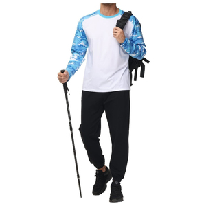 Men UPF 50 Quick Dry Fishing <b>Shirt</b> Long Sleeve <b>Sun</b> Protection Jersey Camo Raglan Pullover for Outdoor Angling - Product Image 4