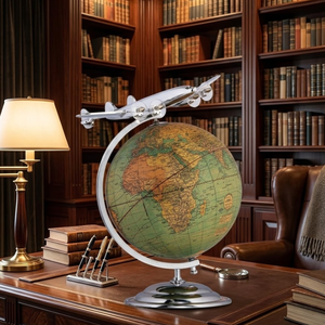 Globo Terráqueo de Escritorio con Base de Aluminio |   Globo Terráqueo de Plástico Resistente para Mesa de Estudio, Aprendizaje en el Aula y Decoración del Hogar - Product Image 2