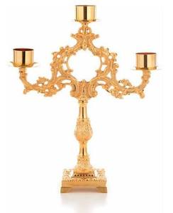 Candelabro Menorah de Latón Hecho a Mano con 7 Brazos para Decoración del Hogar, Bodas y Navidad - Product Image 3