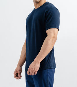 Camiseta Corta Oversize de Verano para Hombre al por Mayor, con Logo Personalizado, Hombro Caído, Cuello Redondo, Tejido de Punto 100% Algodón - Product Image 3