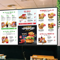 Boîte à lumière LED ultra-mince en aluminium personnalisée pour menu de restaurant, affichage alimentaire rétroéclairé, panneau publicitaire pour café, fast-food