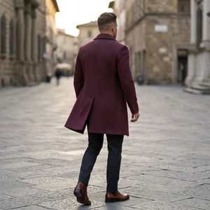 <b>Long</b> Windproof Woolen Eco-Friendly Fashion Streetwear Overcoat Eco-Friendly Fashion Streetwear Casual Warm Plus Size <b>Coat</b> - Product Image 5