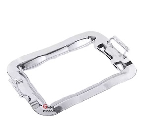 Plateau de service en acier inoxydable fini argent de qualité supérieure pour hôtel et restaurant à la maison - Product Image 1